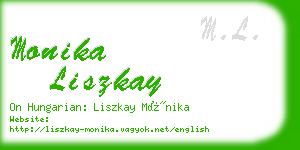 monika liszkay business card